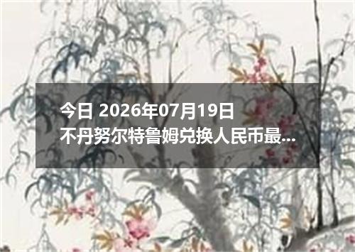 今日 2026年07月19日 不丹努尔特鲁姆兑换人民币最新汇率行情