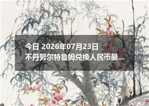 今日 2026年07月23日 不丹努尔特鲁姆兑换人民币最新汇率行情
