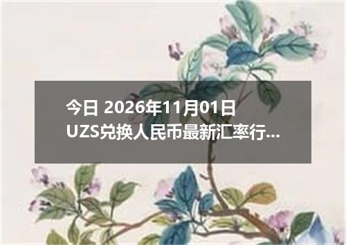 今日 2026年11月01日 UZS兑换人民币最新汇率行情