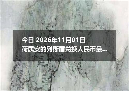 今日 2026年11月01日 荷属安的列斯盾兑换人民币最新汇率行情