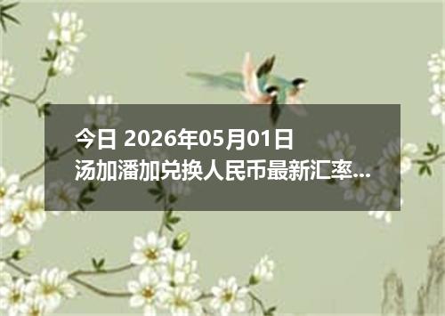 今日 2026年05月01日 汤加潘加兑换人民币最新汇率行情