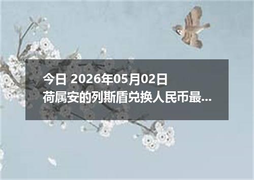 今日 2026年05月02日 荷属安的列斯盾兑换人民币最新汇率行情