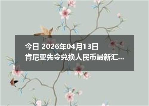 今日 2026年04月13日 肯尼亚先令兑换人民币最新汇率行情