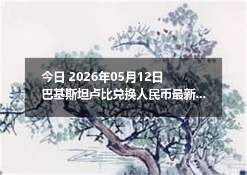 今日 2026年05月12日 巴基斯坦卢比兑换人民币最新汇率行情