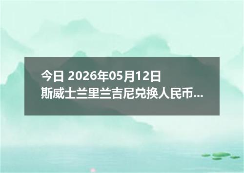 今日 2026年05月12日 斯威士兰里兰吉尼兑换人民币最新汇率行情