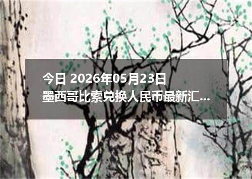 今日 2026年05月23日 墨西哥比索兑换人民币最新汇率行情