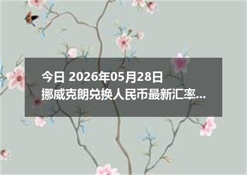 今日 2026年05月28日 挪威克朗兑换人民币最新汇率行情