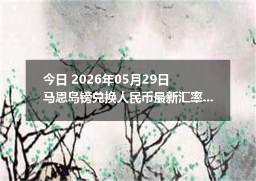 今日 2026年05月29日 马恩岛镑兑换人民币最新汇率行情