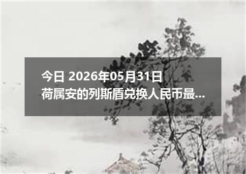 今日 2026年05月31日 荷属安的列斯盾兑换人民币最新汇率行情