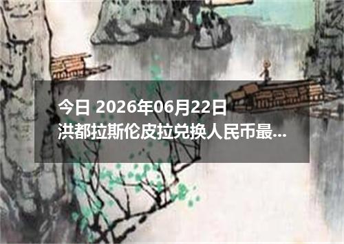 今日 2026年06月22日 洪都拉斯伦皮拉兑换人民币最新汇率行情